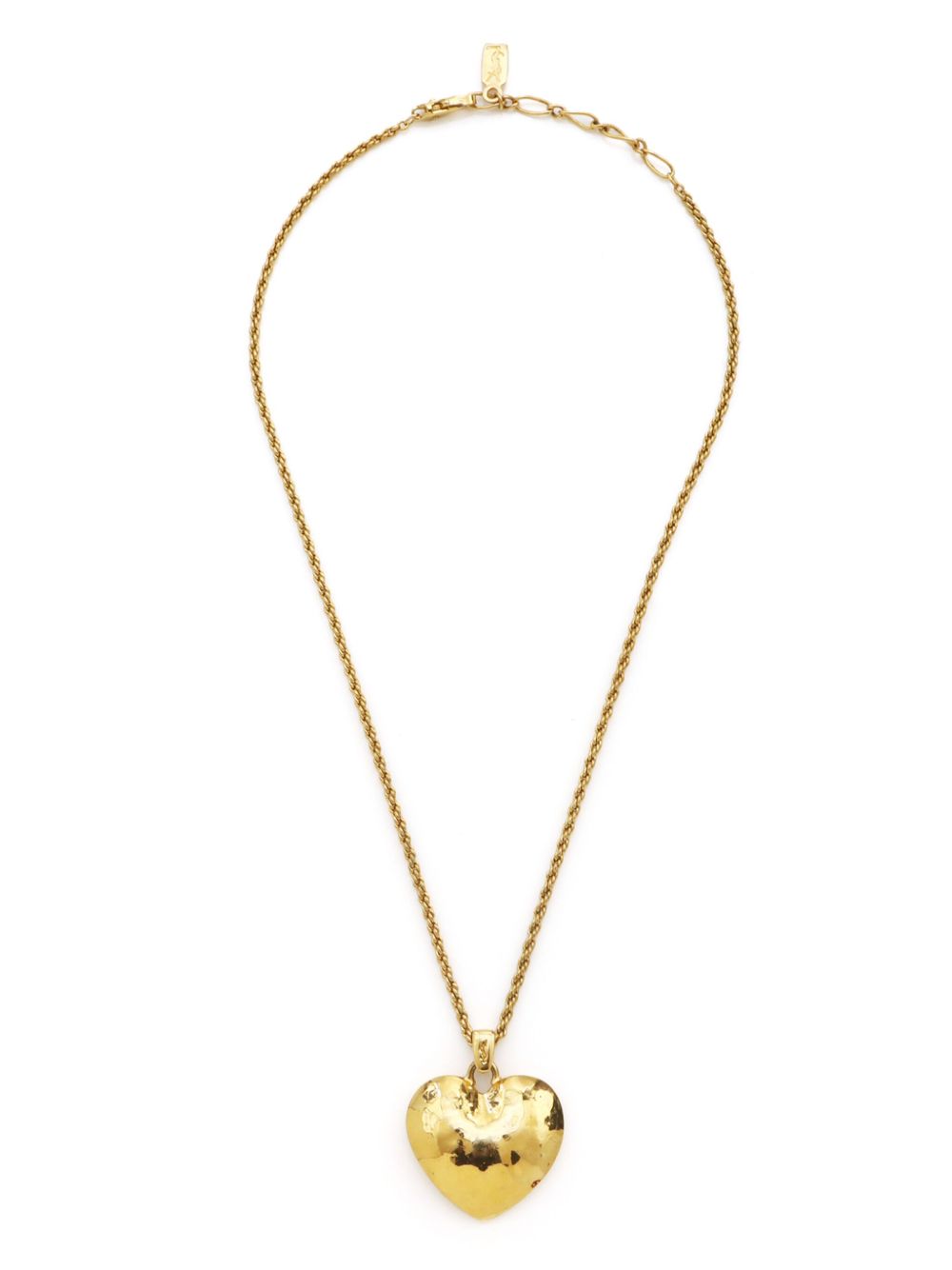 Saint Laurent Pre-Owned Heart 项链（1990年代典藏款） - 金色