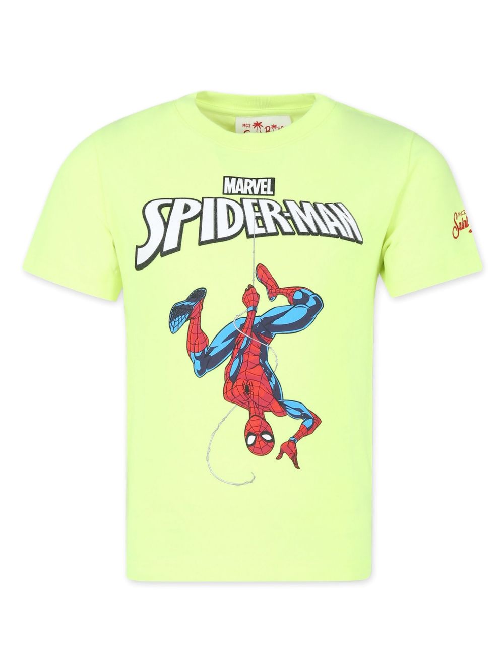 MC2 Saint Barth Kids x Marvel 图案印花棉T恤 - 黄色
