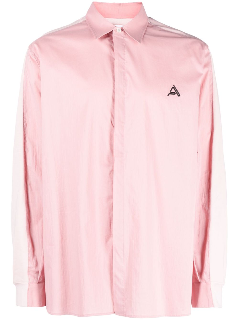 AMBUSH logo刺绣棉衬衫 - 粉色