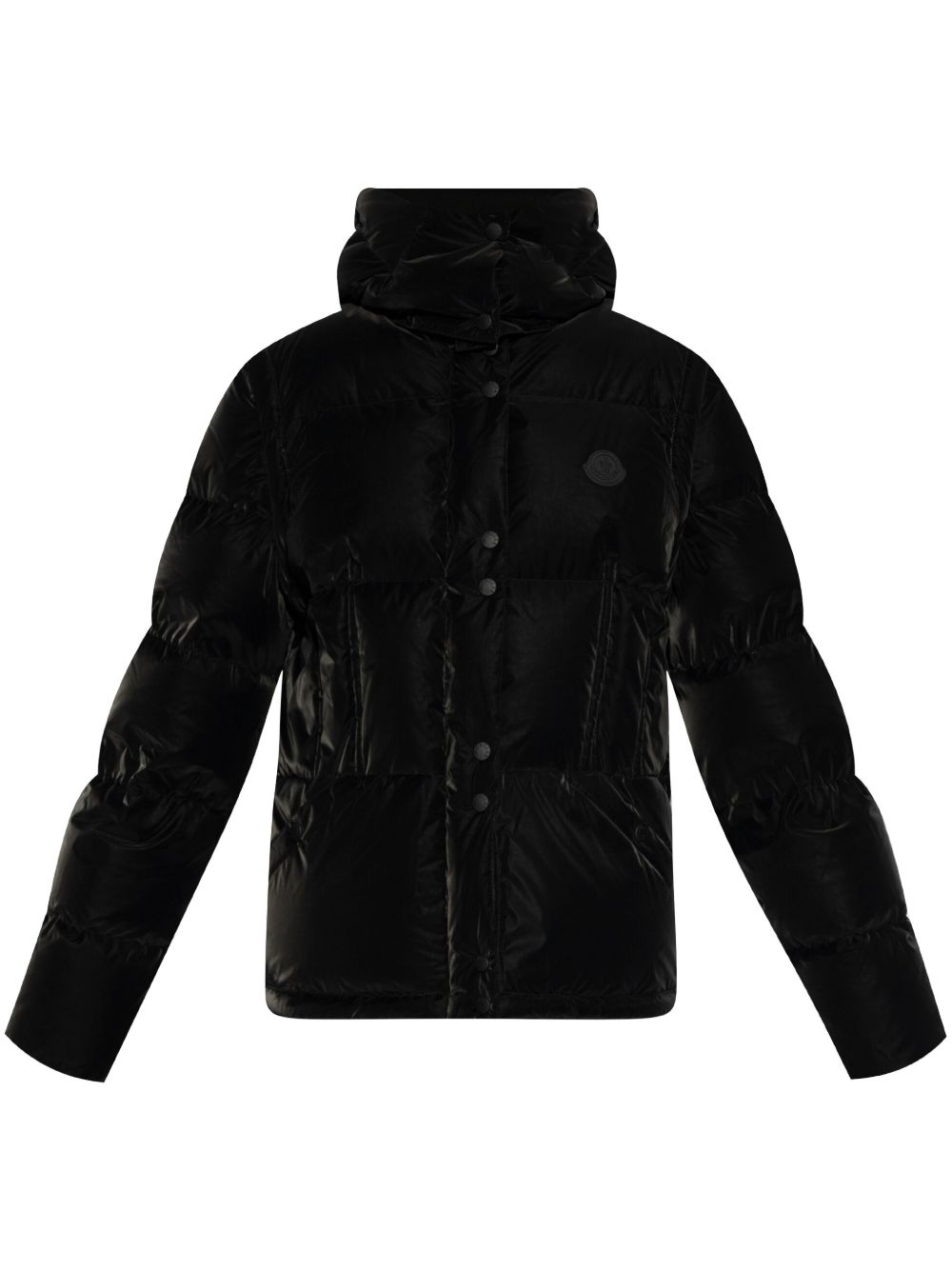 Moncler 标贴填充夹克 - 黑色