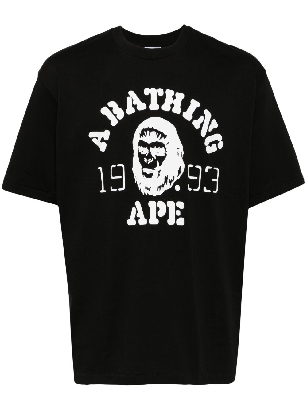 A BATHING APE® logo印花棉T恤 - 蓝色