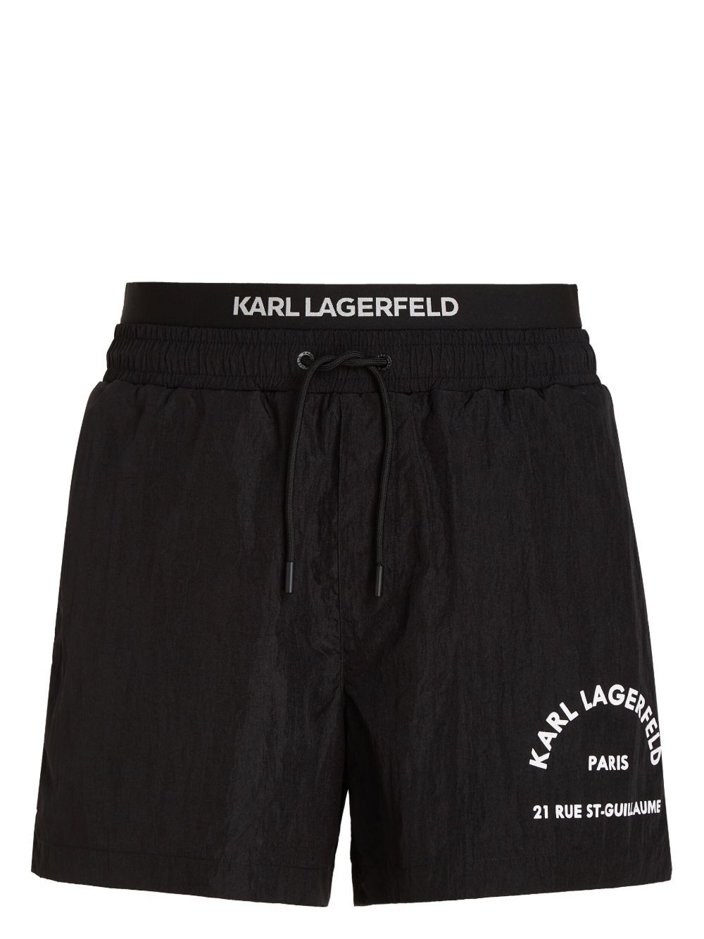 Karl Lagerfeld Rue St-Guillaume 泳裤 - 黑色