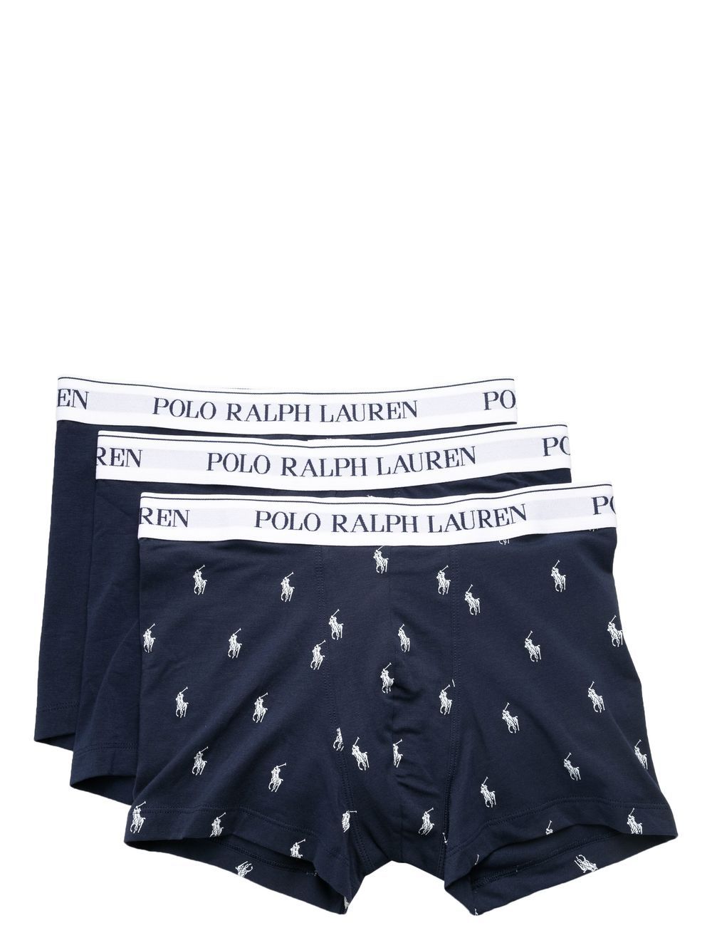 Polo Ralph Lauren logo印花四角裤套装 - 蓝色