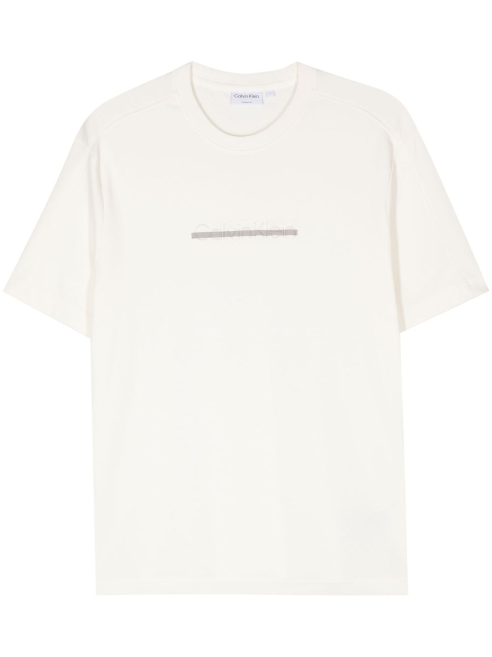 Calvin Klein logo压纹T恤 - 中性色