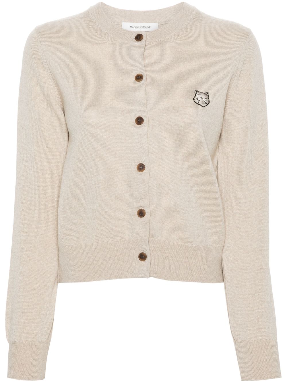 Maison Kitsuné Bold Fox Head 羊毛开衫 - 中性色