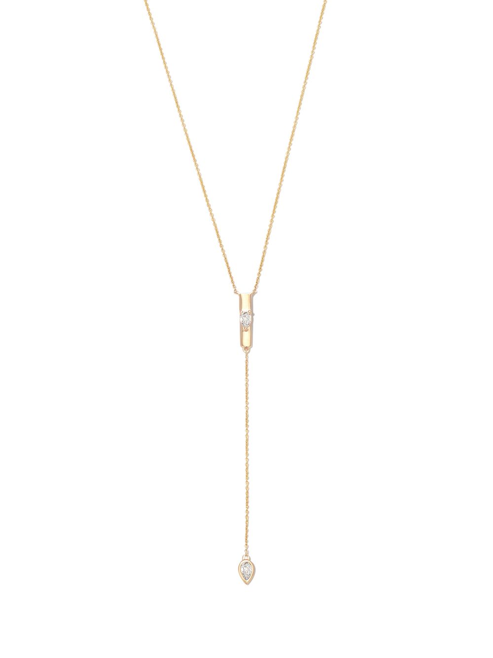 Dana Rebecca Designs 14K黄金 Taylor Elaine Pear 钻石项链 - 黄色