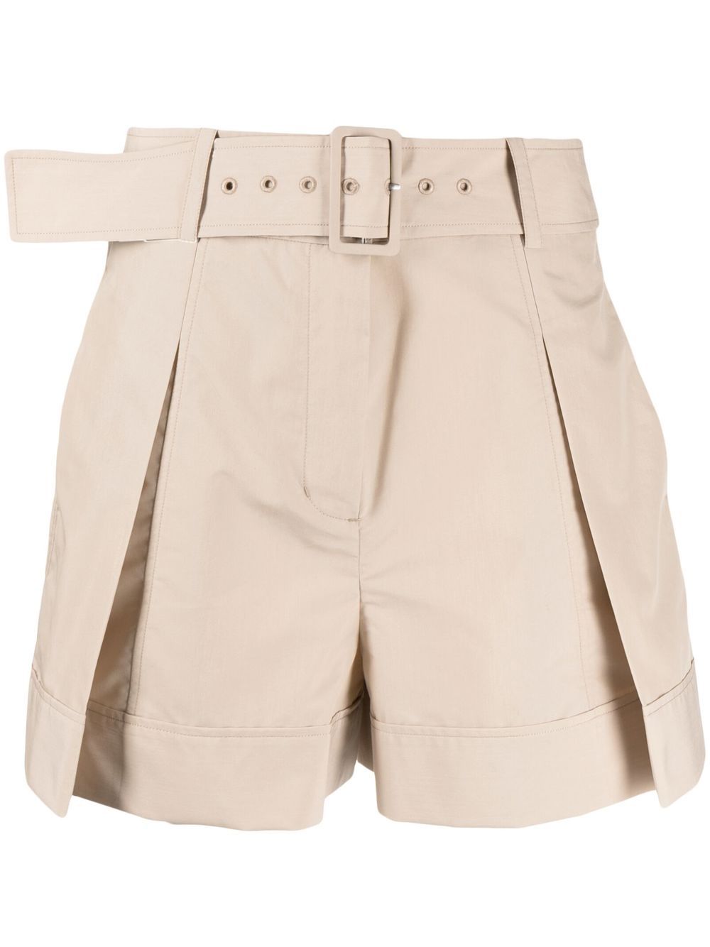 3.1 Phillip Lim 褶饰细节束腰短裤 - 中性色