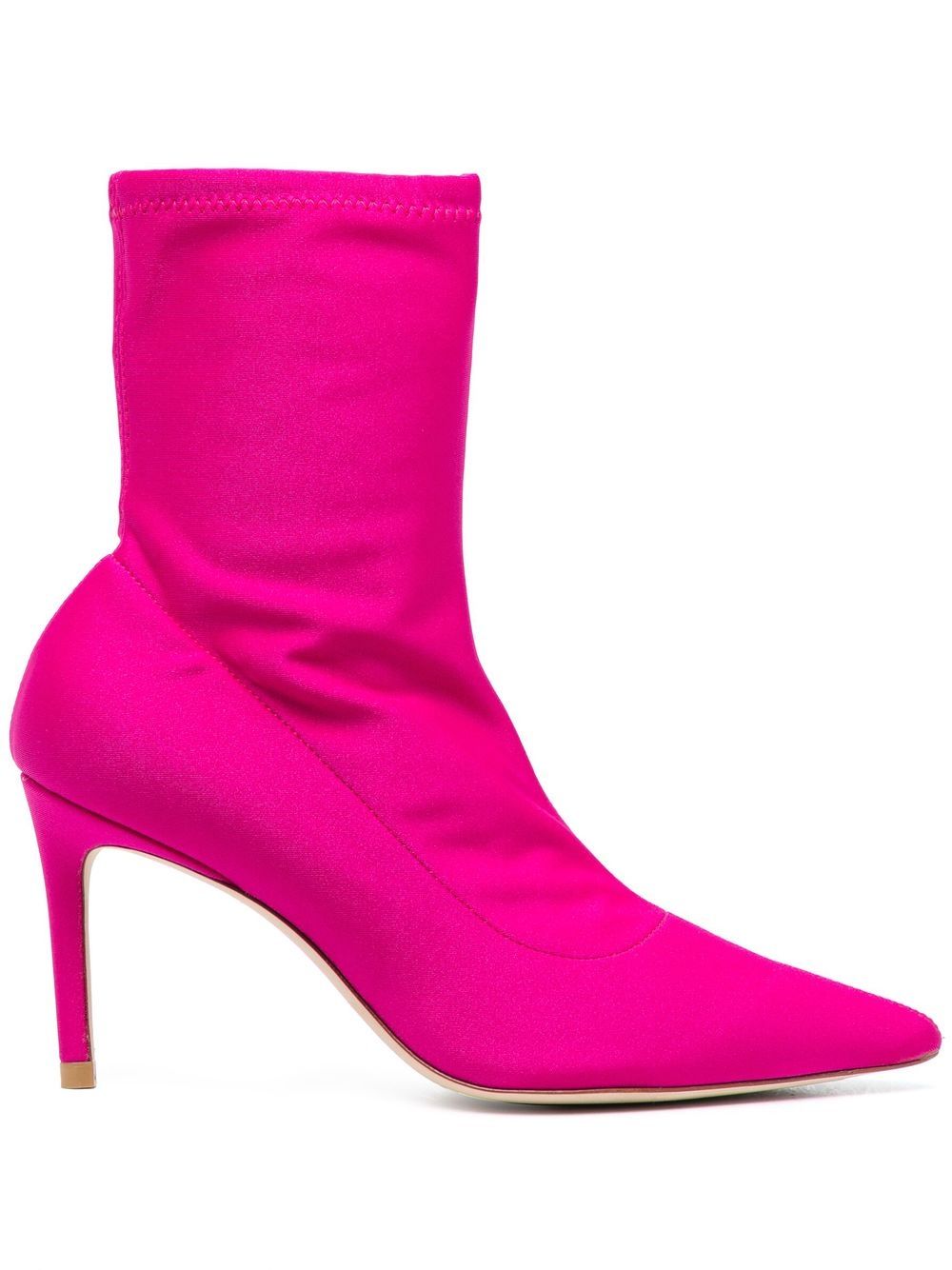 Stuart Weitzman 针织袜式短靴 - 粉色