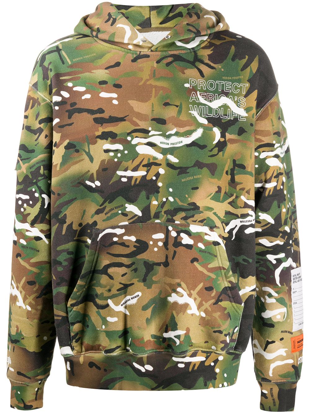 Heron Preston 迷彩连帽衫 - 绿色