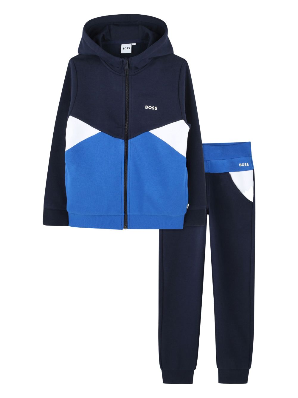 BOSS Kidswear logo印花运动套装 - 蓝色