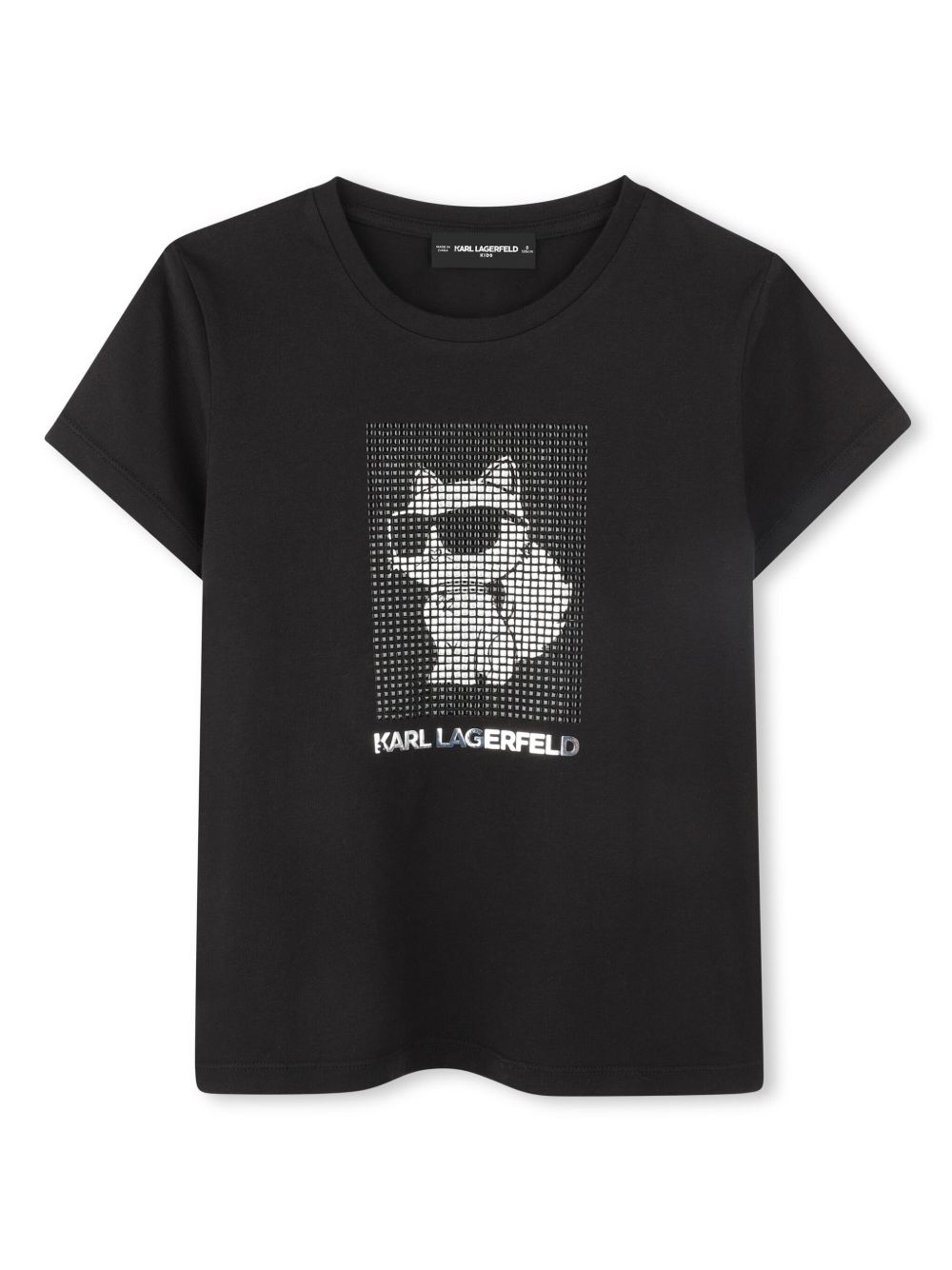 Karl Lagerfeld Kids logo印花T恤 - 黑色