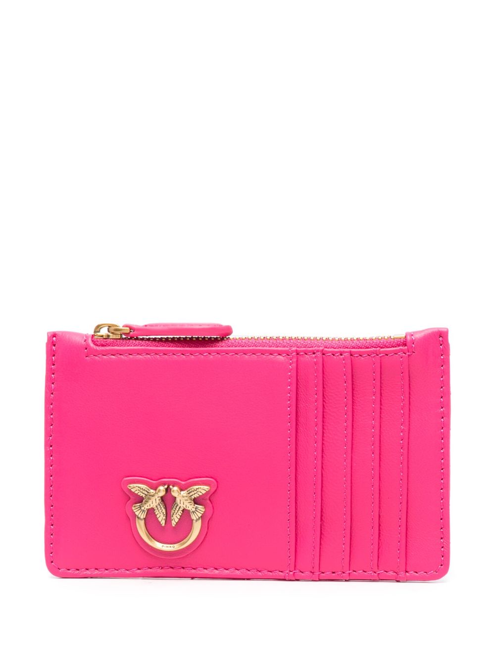 PINKO Love Birds logo标牌绗缝卡夹 - 粉色