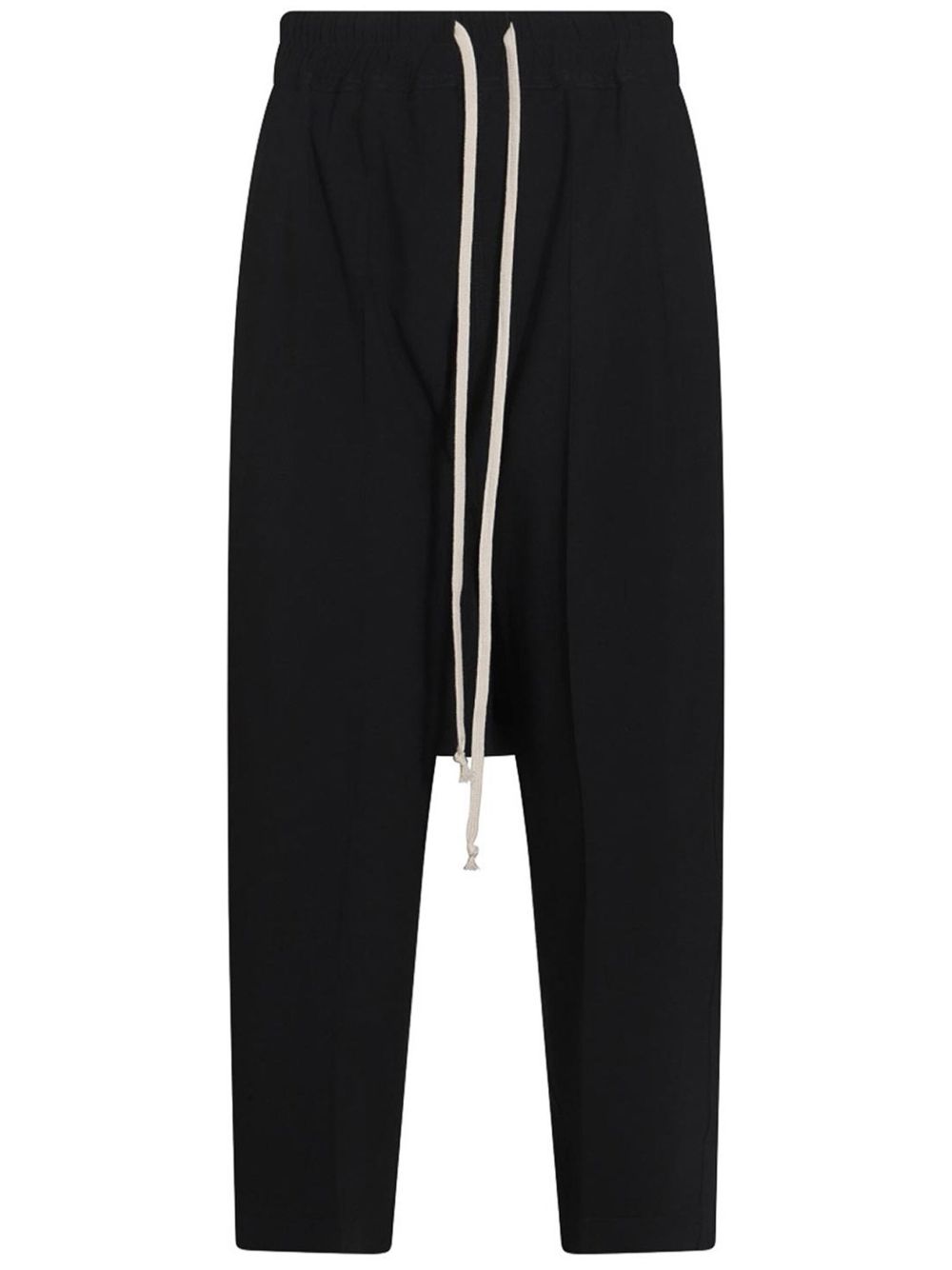 Rick Owens 抽绳露踝裤 - 黑色