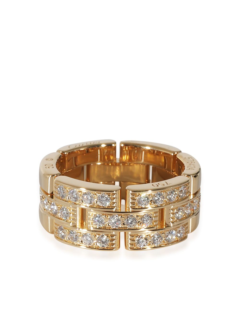 Cartier Maillon Panthere 18K黄金钻石戒指 - 金色