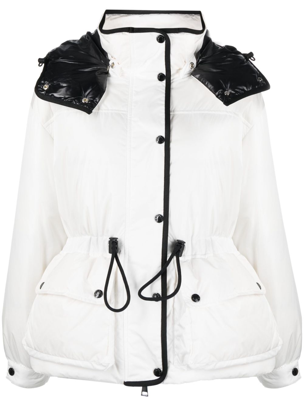 Moncler 连帽蓬松夹克 - 白色