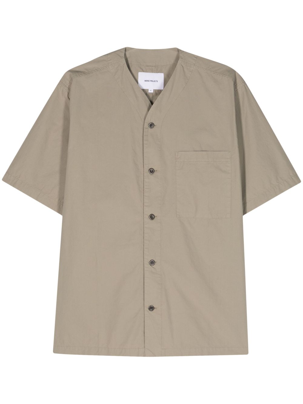 Norse Projects Erwin V领棉衬衫 - 绿色