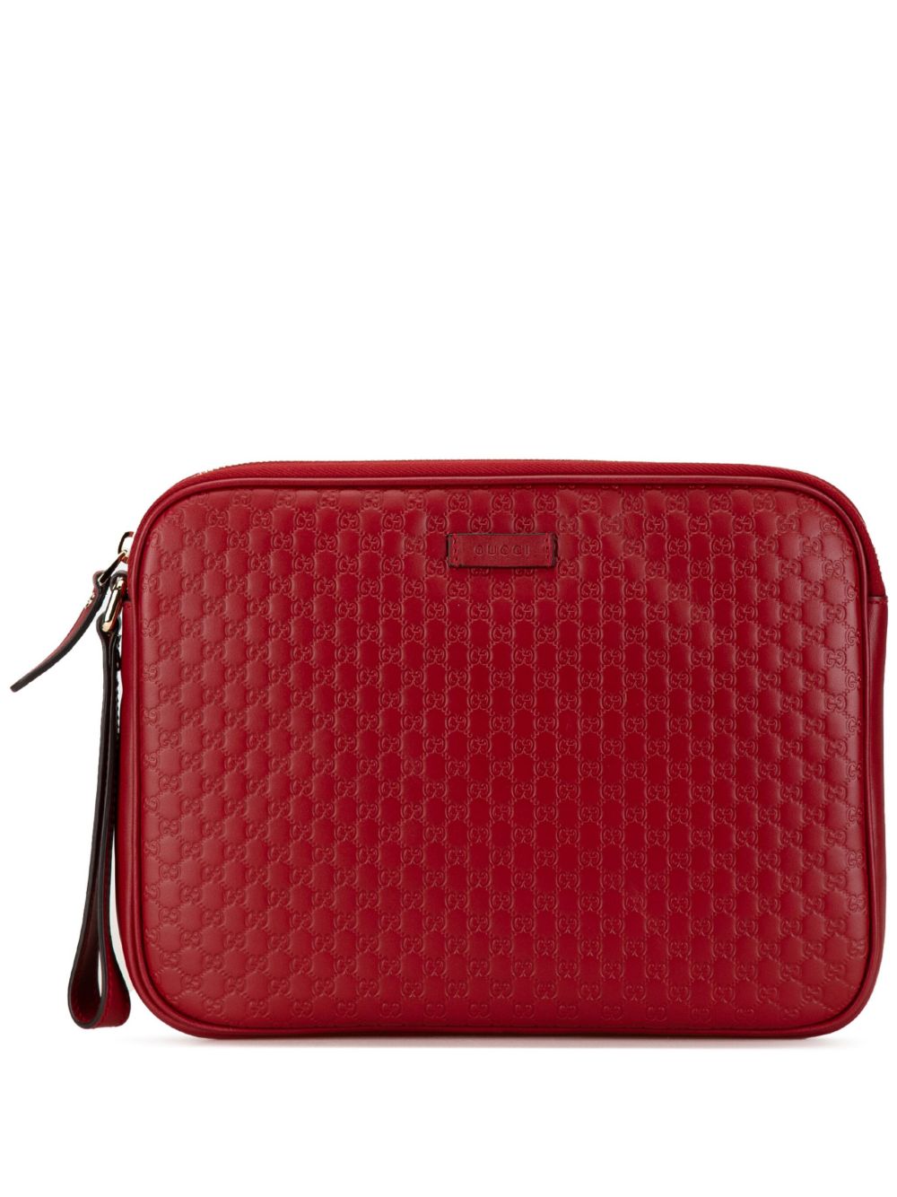 Gucci Pre-Owned Microguccissima 手拿包（2016-2024年典藏款） - 红色