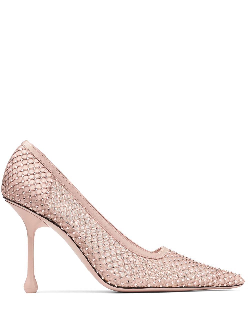 Jimmy Choo Ixia 缎面高跟鞋 - 粉色