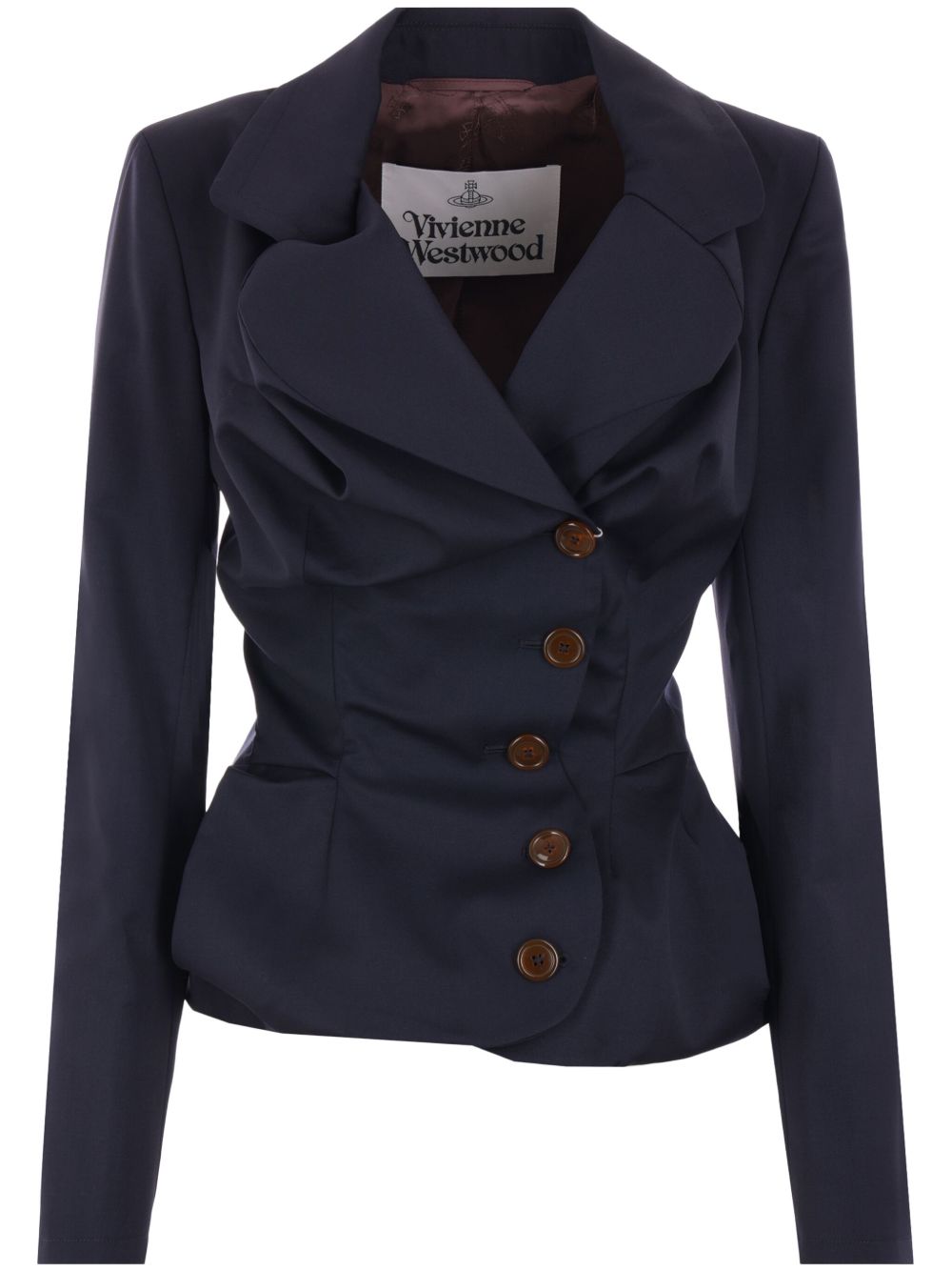Vivienne Westwood Drunken Tailored 羊毛夹克 - 蓝色