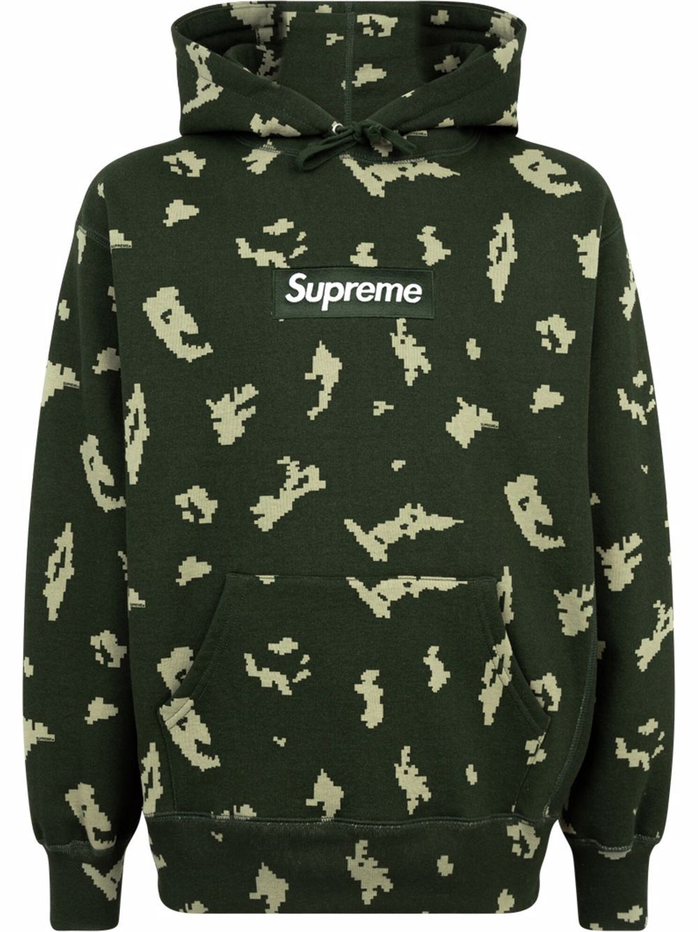 Supreme 盒形logo连帽衫 - 绿色