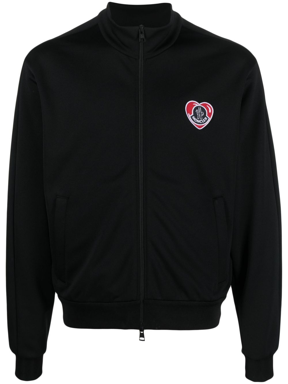 Moncler Moncoeur 图案拉链卫衣 - 黑色