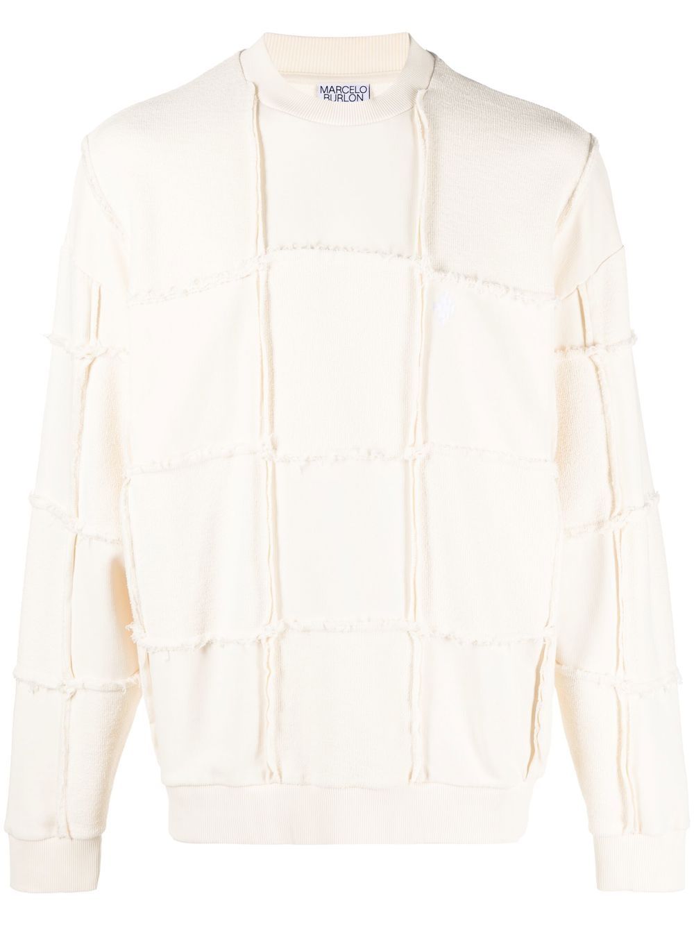 Marcelo Burlon County of Milan 接缝细节圆领毛衣 - 中性色