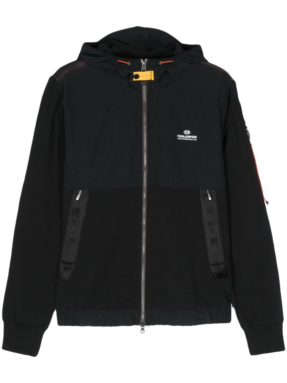 Parajumpers Trident 棉混纺拉链连帽衫 - 黑色