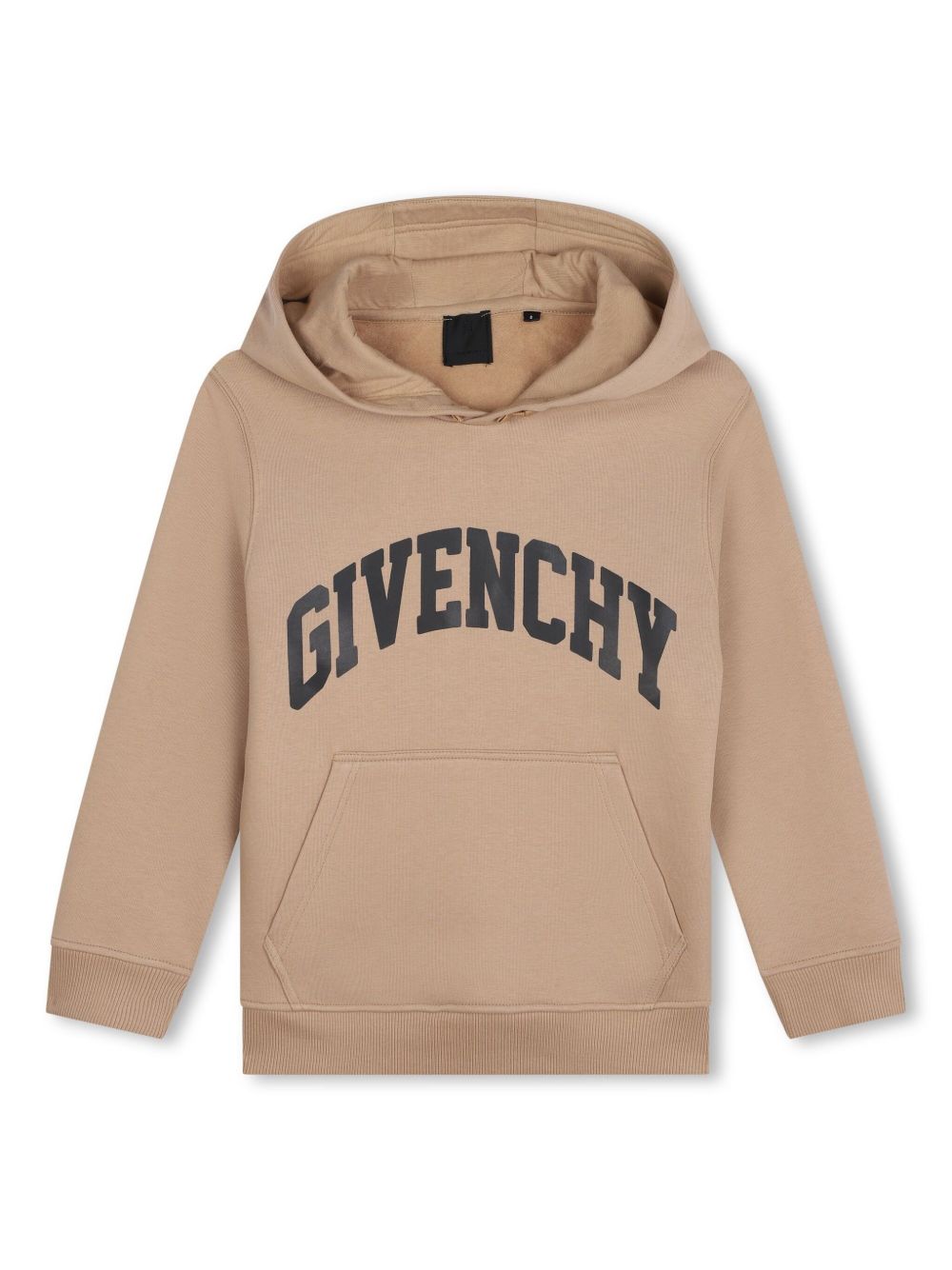 Givenchy Kids logo印花平纹针织连帽衫 - 中性色