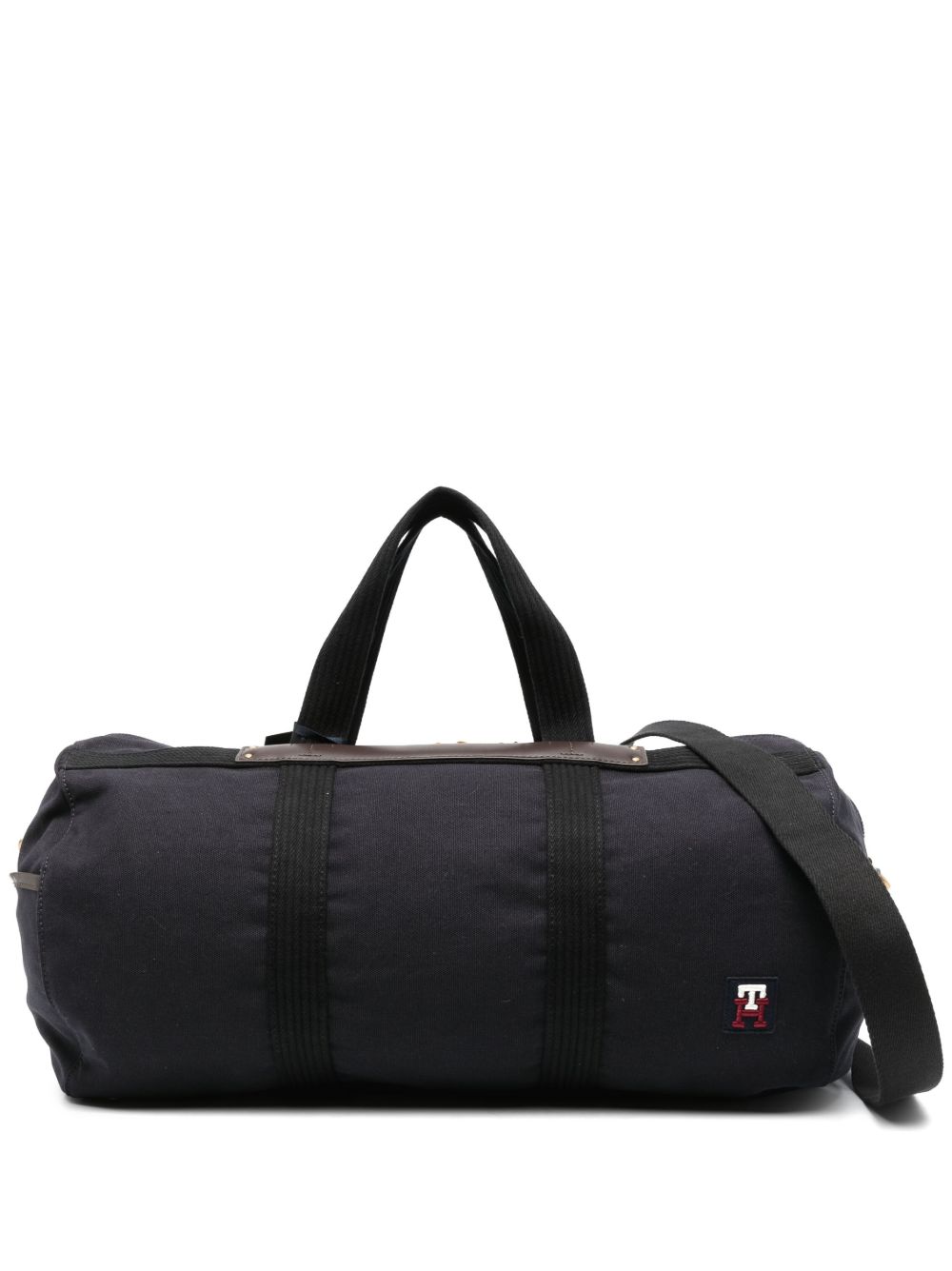 Tommy Hilfiger 标贴拉链旅行包 - 蓝色