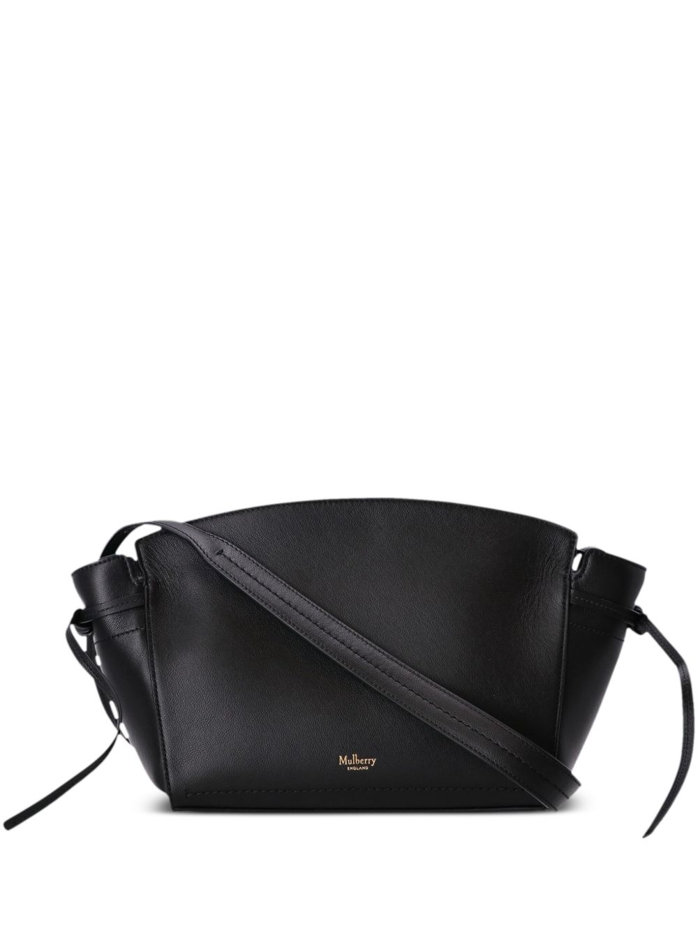 Mulberry Clovelly logo标记迷你斜挎包 - 黑色