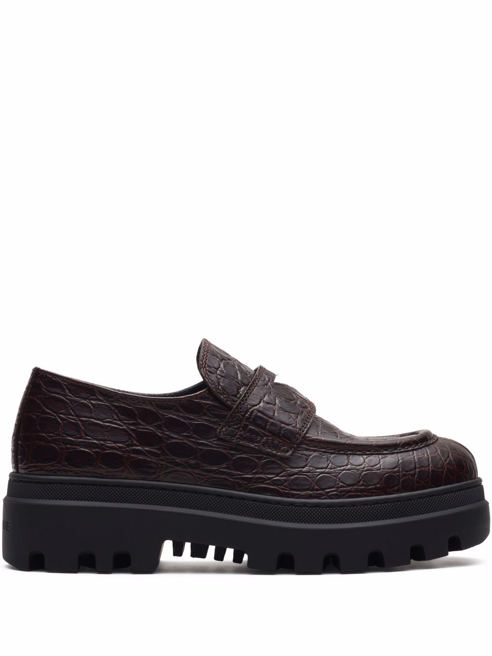 Car Shoe 仿鳄鱼纹莫卡辛鞋 - 紫色