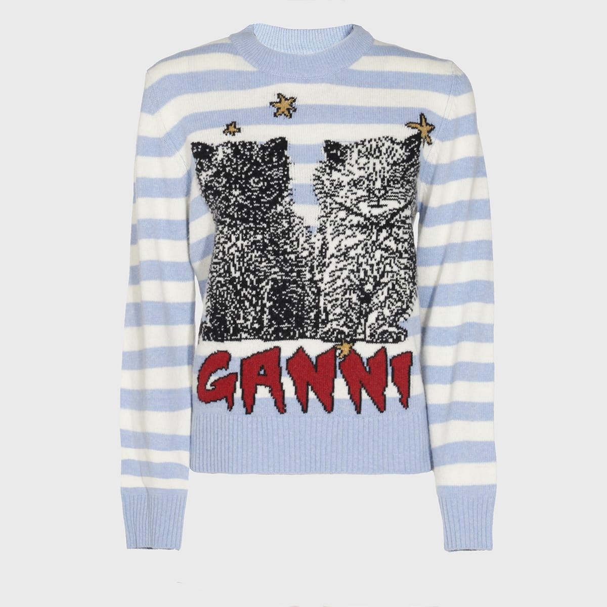 Ganni Mix Cats Graphic Sweater