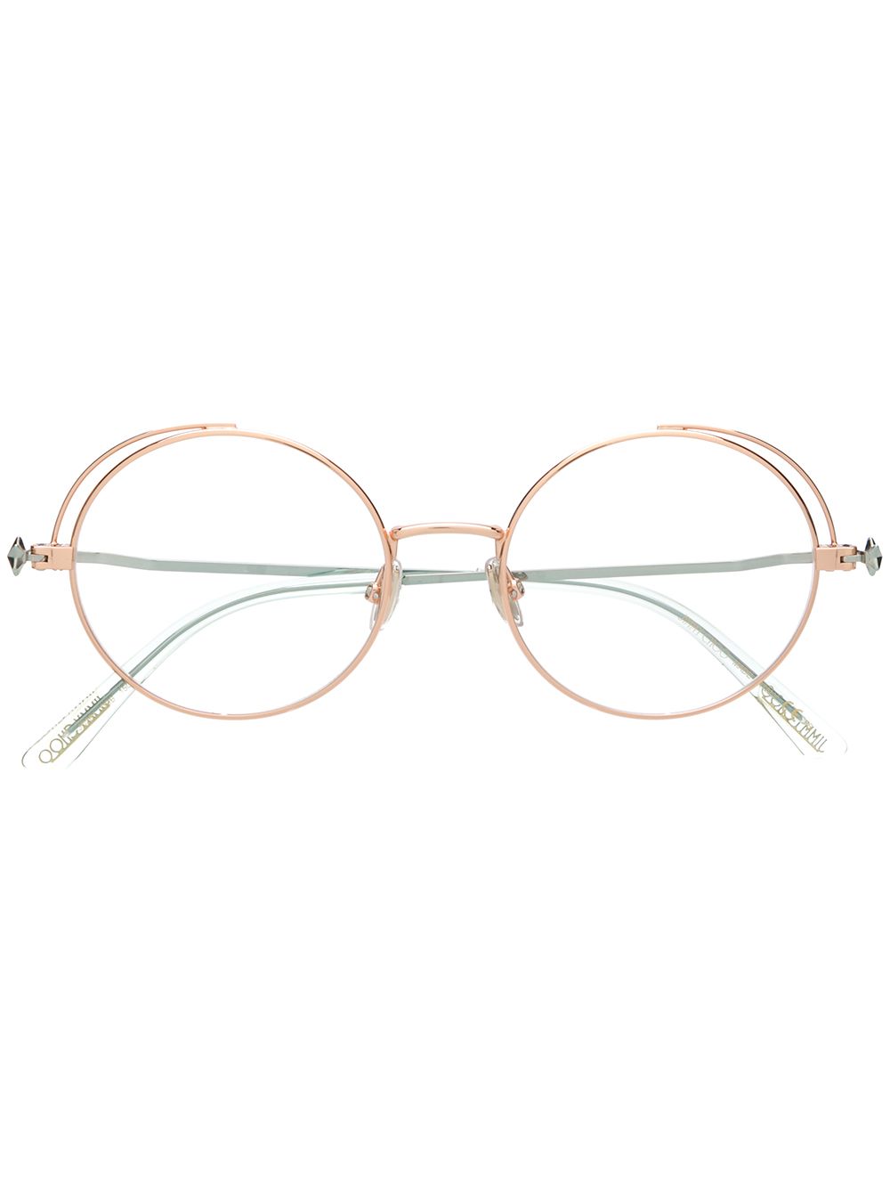 Jimmy Choo Eyewear Sun 圆框眼镜 - 金色