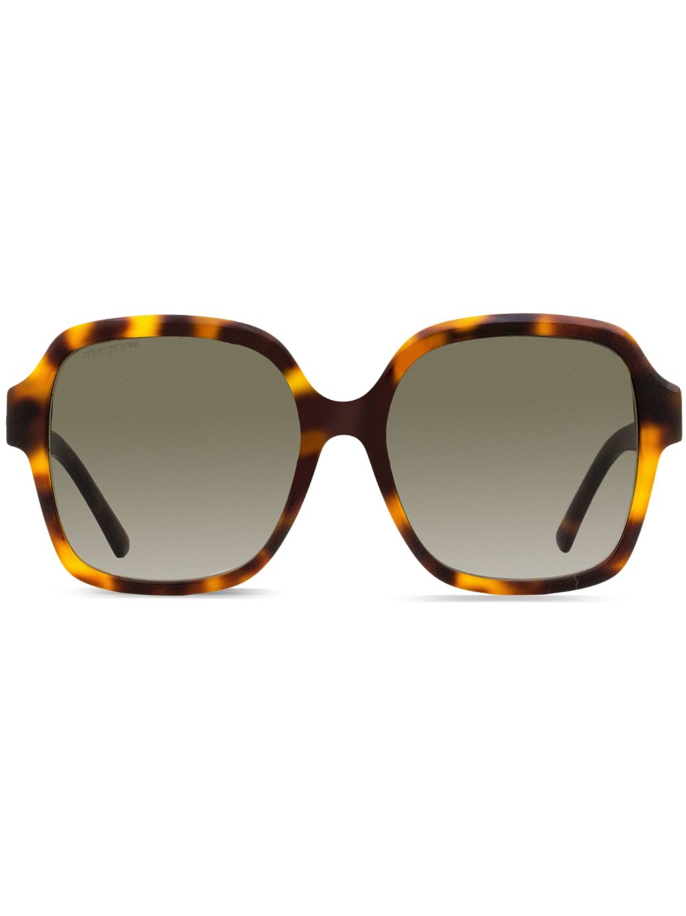 Jimmy Choo Eyewear Rella 方形镜框太阳眼镜 - 褐色