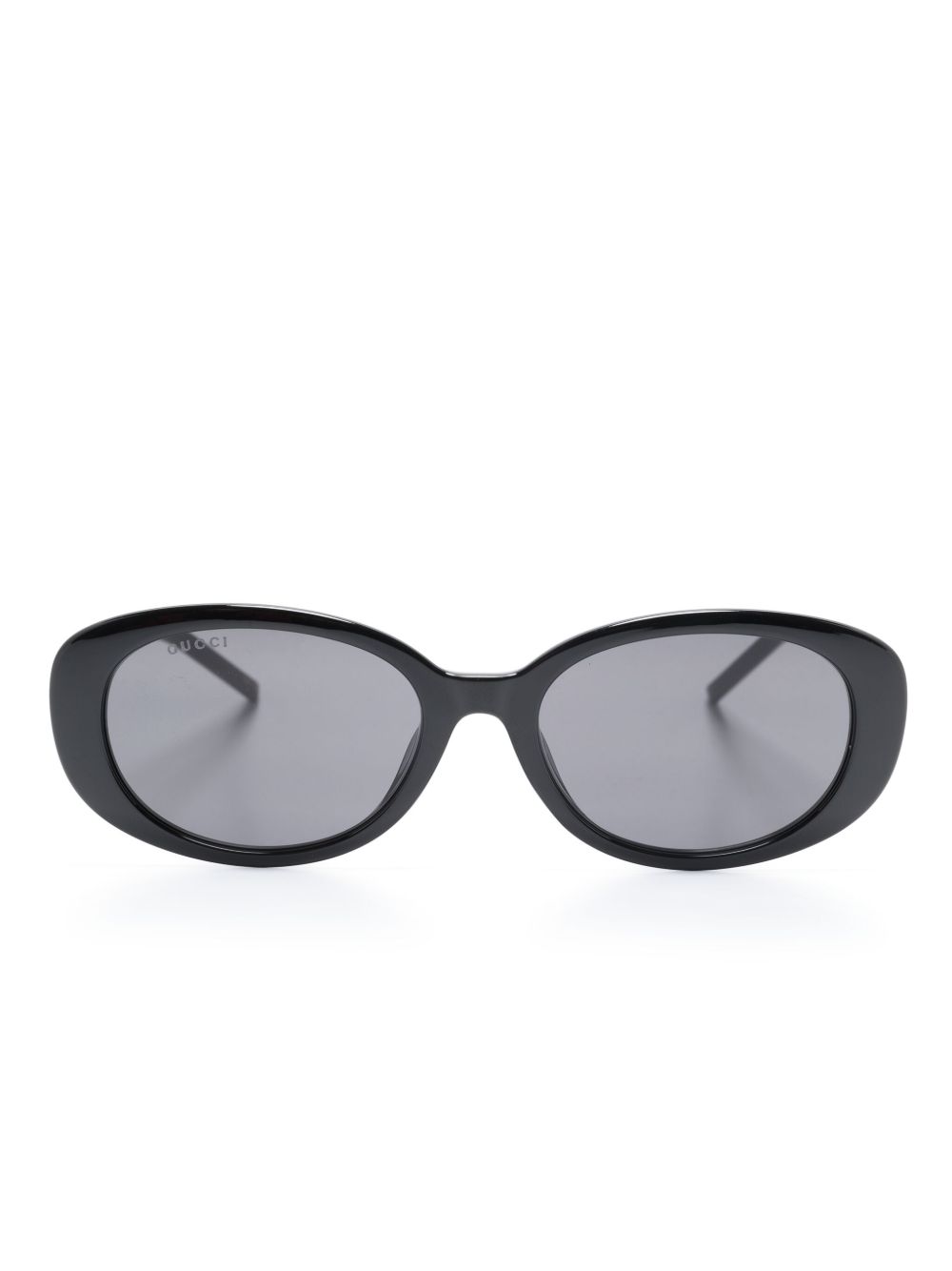 Gucci Eyewear 椭圆形框太阳眼镜 - 黑色