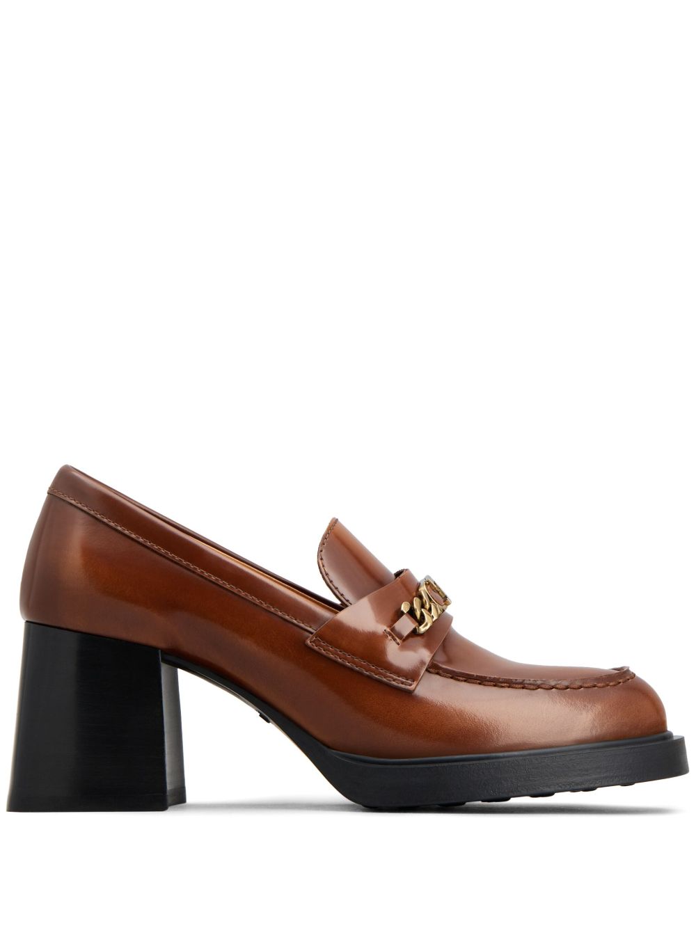 Tod's Gomma logo标牌中跟鞋 - 褐色