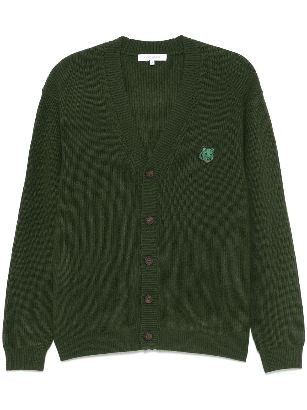 Maison Kitsuné 狐狸贴花开衫 - 绿色