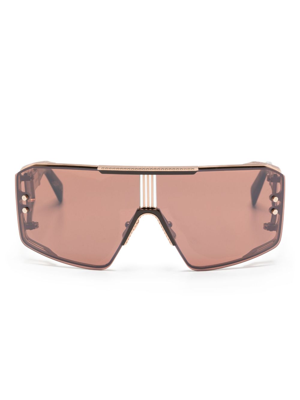 Balmain Eyewear Le Masque 飞行员太阳眼镜 - 褐色