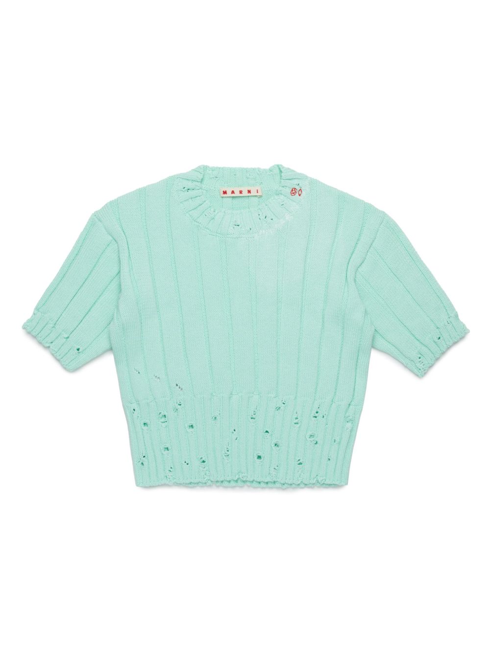 Marni Kids 仿旧上衣 - 绿色