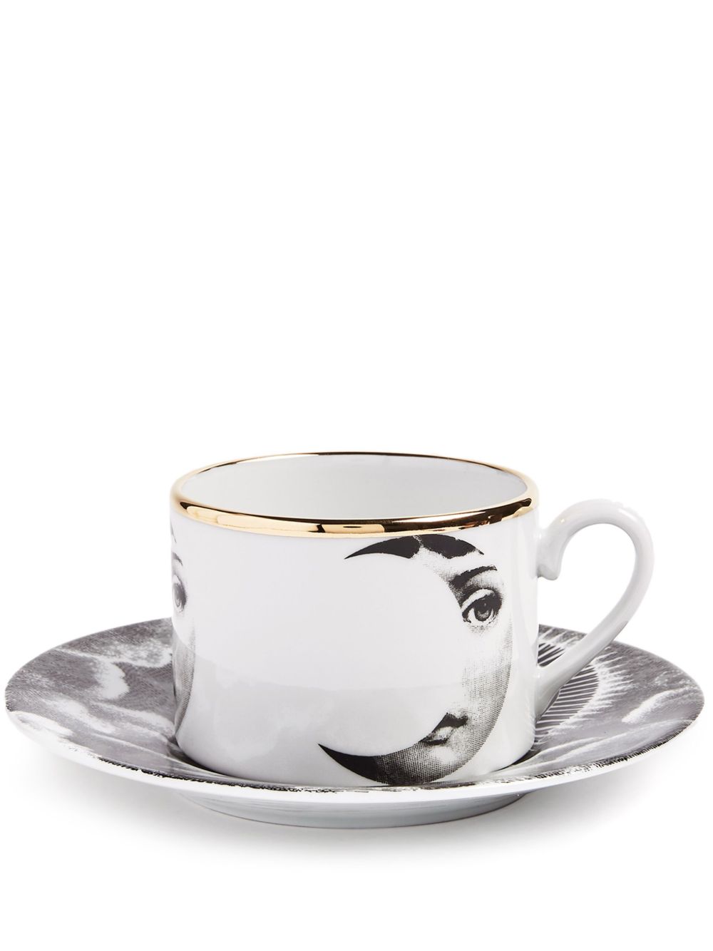 Fornasetti Tema e Variazioni Sole e Luna 茶杯 - 白色