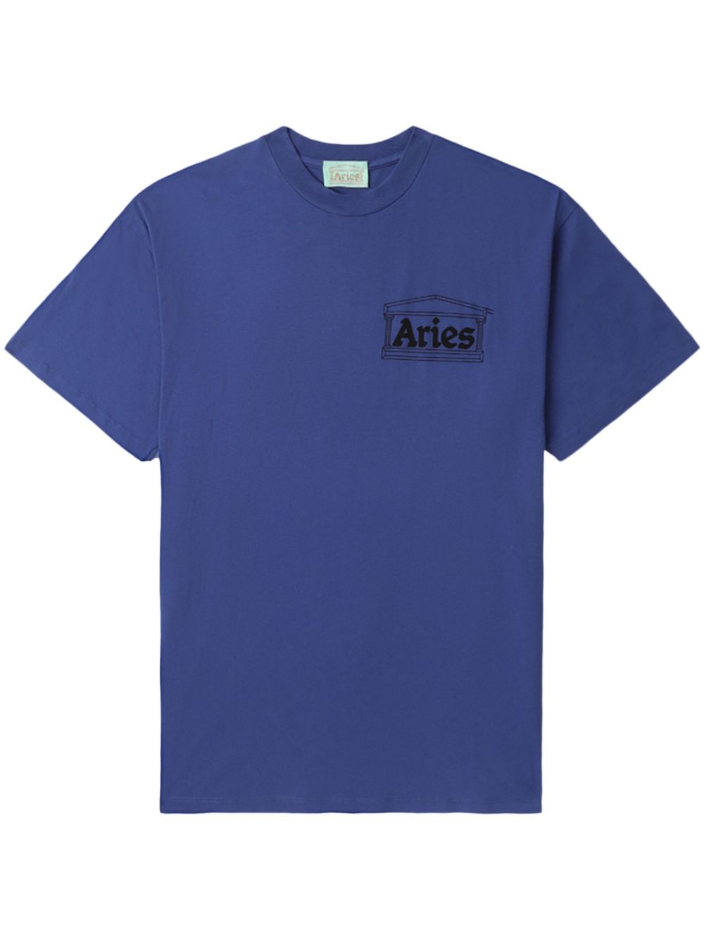 Aries logo印花短袖T恤 - 蓝色