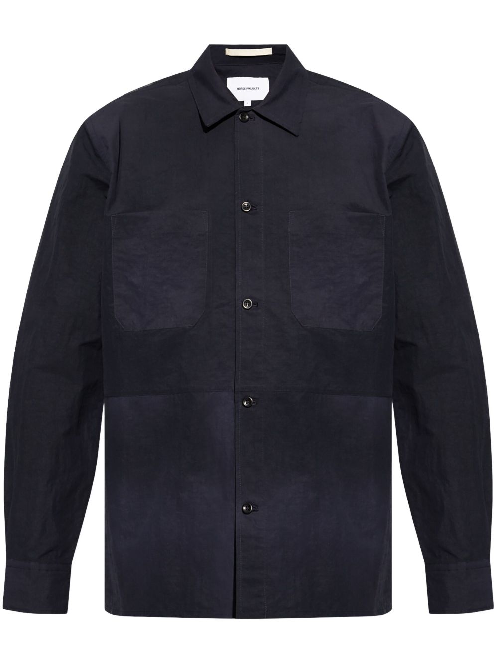 Norse Projects 宽领拼接衬衫 - 蓝色