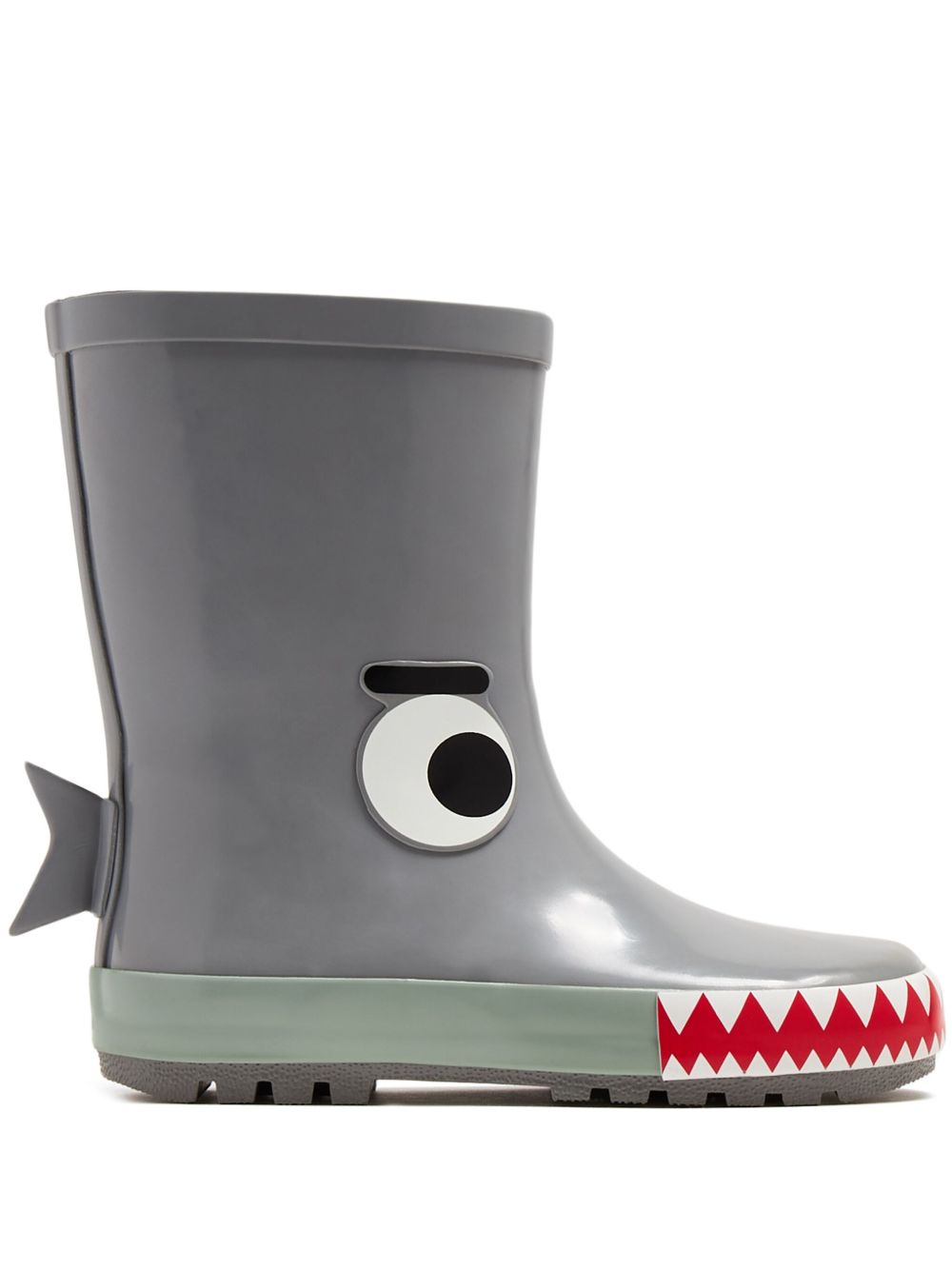 Stella McCartney Kids Shark 雨靴 - 灰色