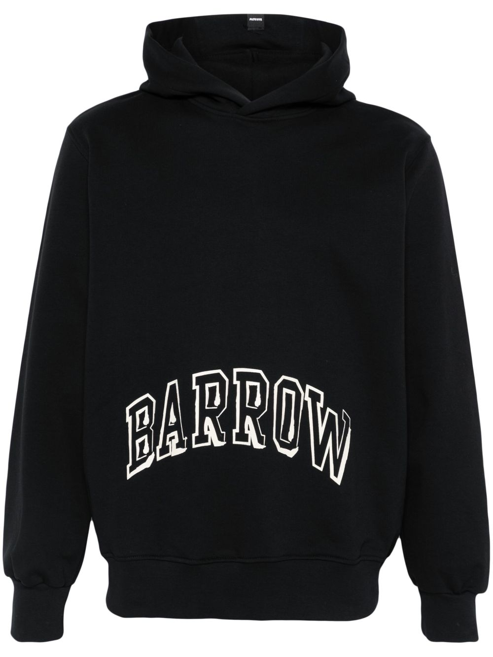 BARROW logo印花连帽衫 - 黑色