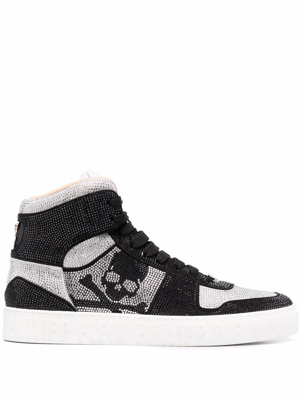 Philipp Plein Strass 高帮运动鞋 - 黑色