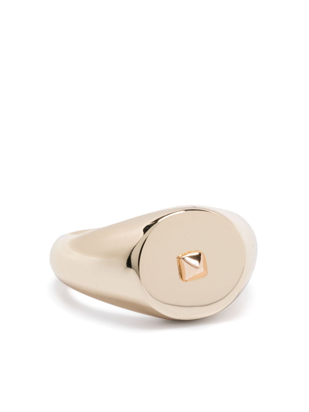 Eddie Borgo mini Pyramid signet ring - 金色