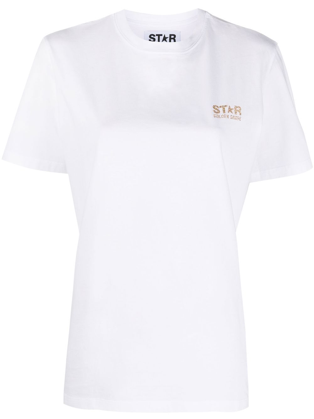 Golden Goose logo印花棉T恤 - 白色