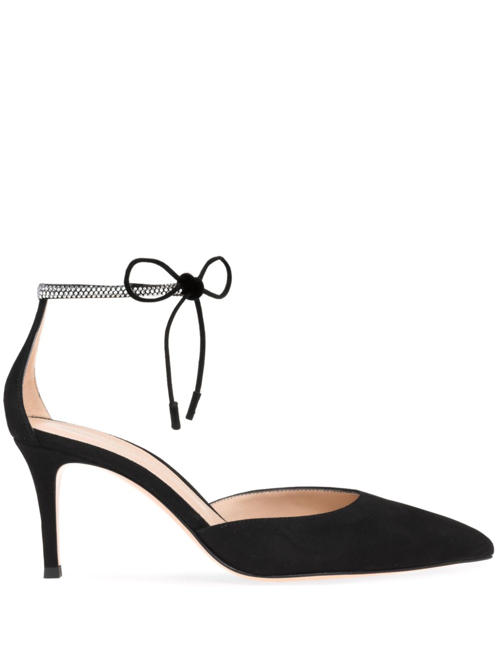 Gianvito Rossi Montecarlo D'Orsay 中跟鞋（7厘米） - 黑色