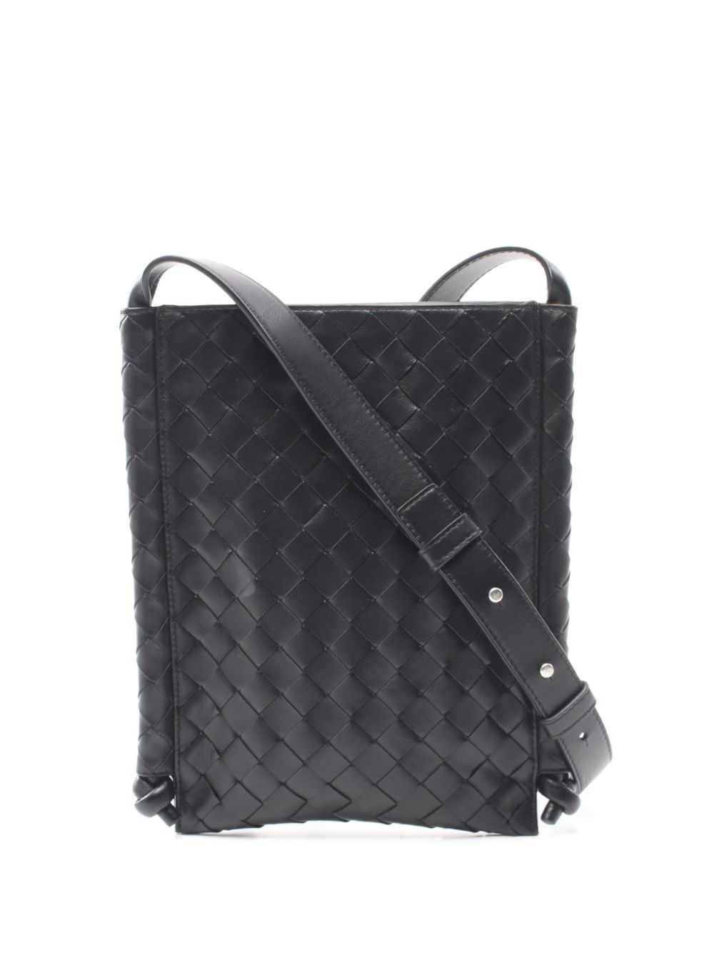 Bottega Veneta Pre-Owned Intrecciato 标志单肩包（2000年代典藏款） - 黑色