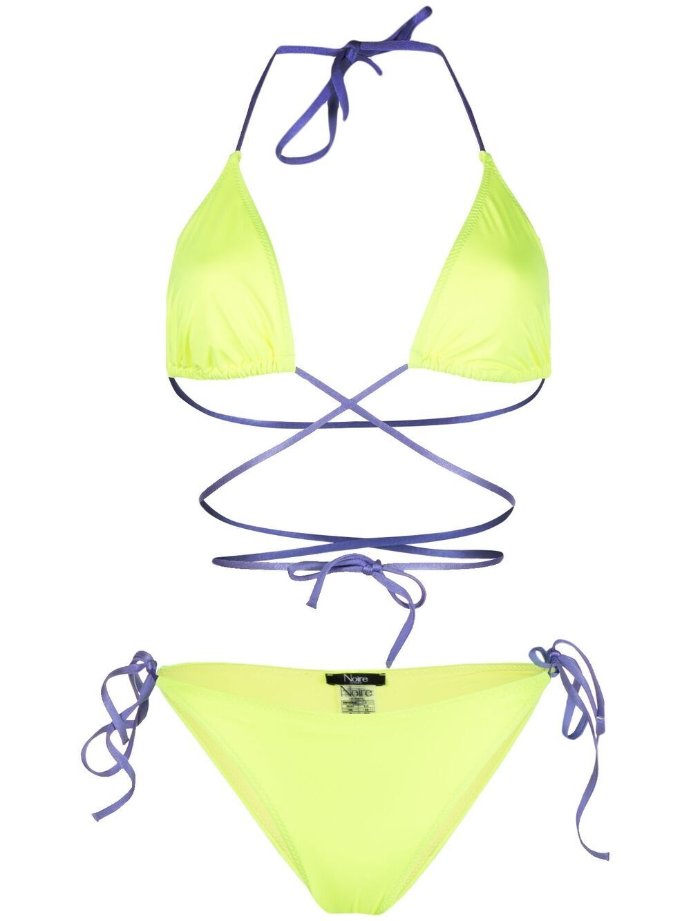 Noire Swimwear Tanning 裹身式比基尼 - 黄色